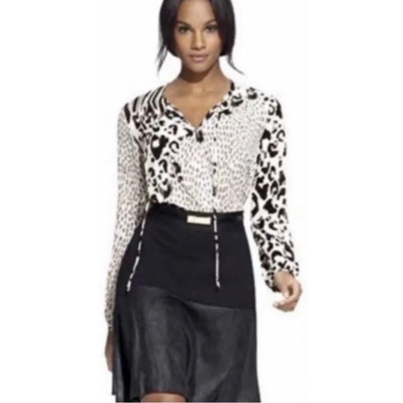 CAbi Animal Print Faux Wrap Top STYLE #590 - Picture 4 of 5